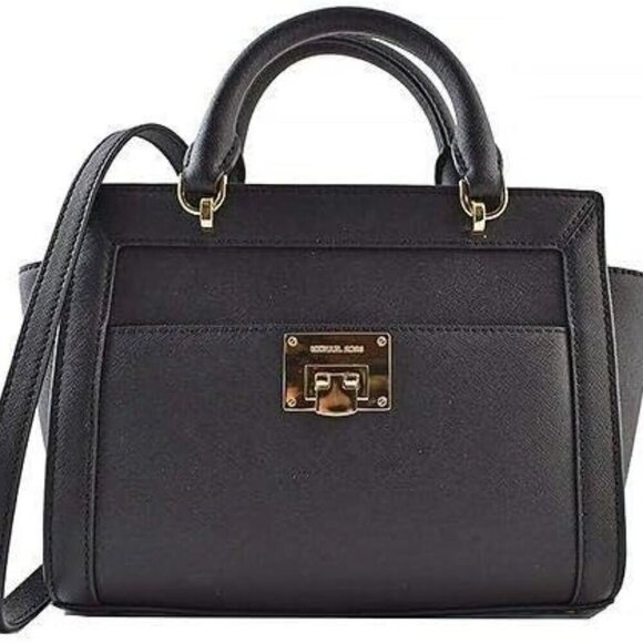 Michael Kors Tina Saffiano Leather Messenger Handbag - Picture 2 of 11